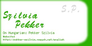 szilvia pekker business card